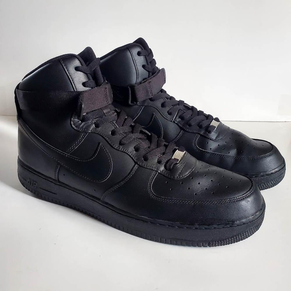 Nike AF1 Men's Black High-Top Sneakers Size 17
